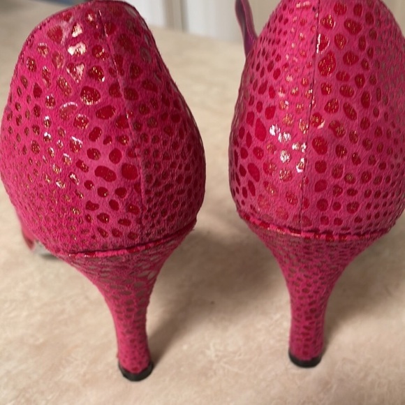 Flabella Fuchsia Snake Argentina Tango Dance Heels - Picture 11 of 15